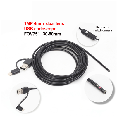 Automobilový inspekční endoskop se dvěma čočkami
